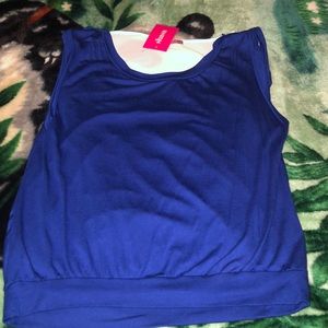 Blue sleeveless top
